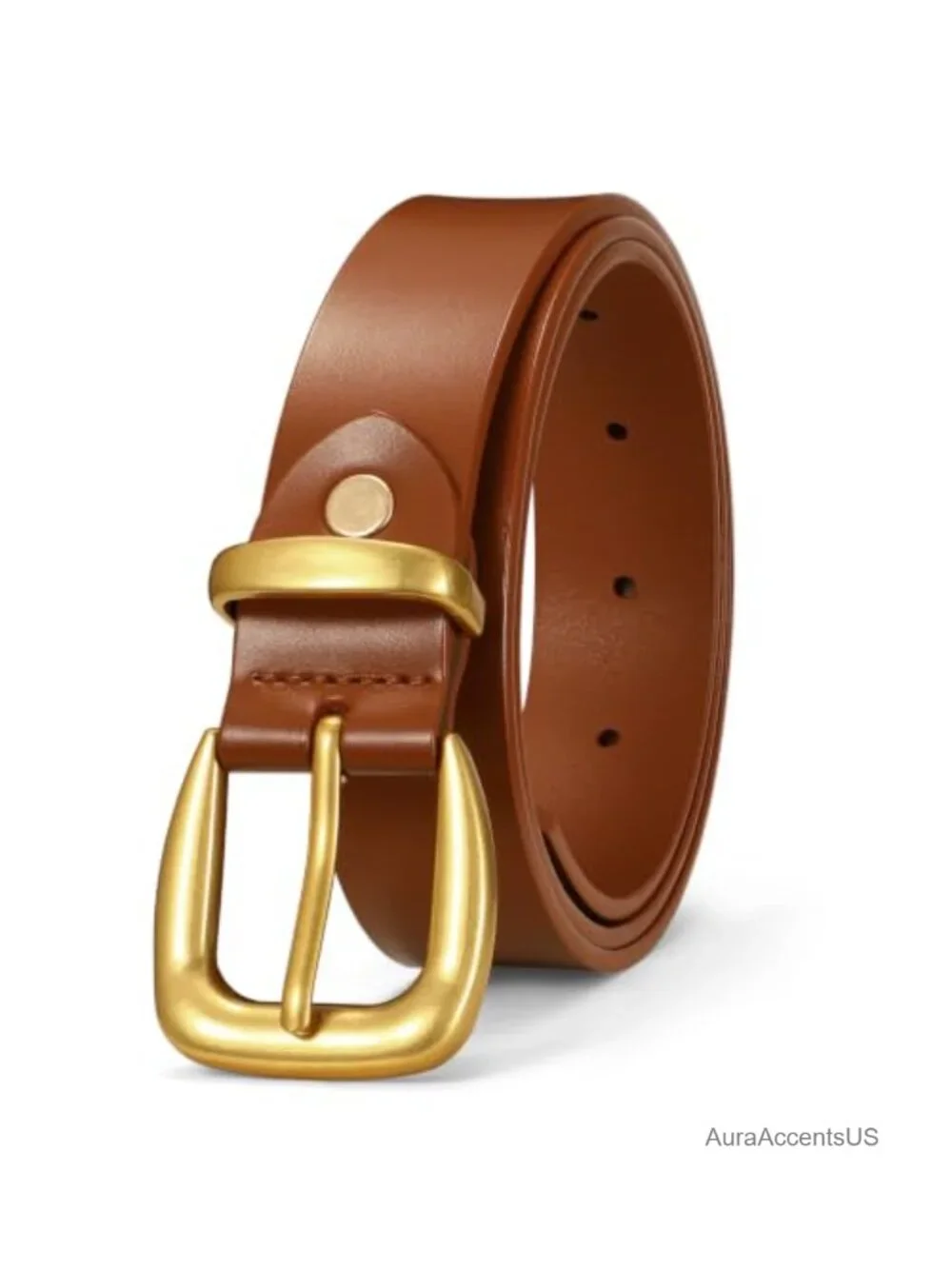 Split Leather Belt for Jeans Dresses Plus Size 39-55 inch Classic Metal Buckle